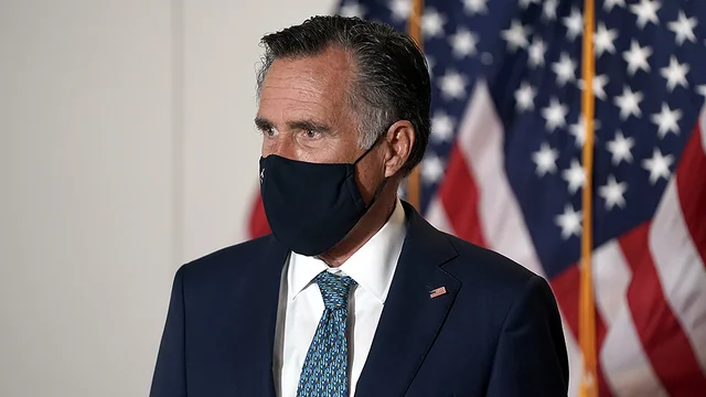 thehill's tweet image. Romney breaks with Trump's criticism of mail-in voting: "I don't know of any evidence that voting by mail would increase voter fraud." hill.cm/zc3oZch
