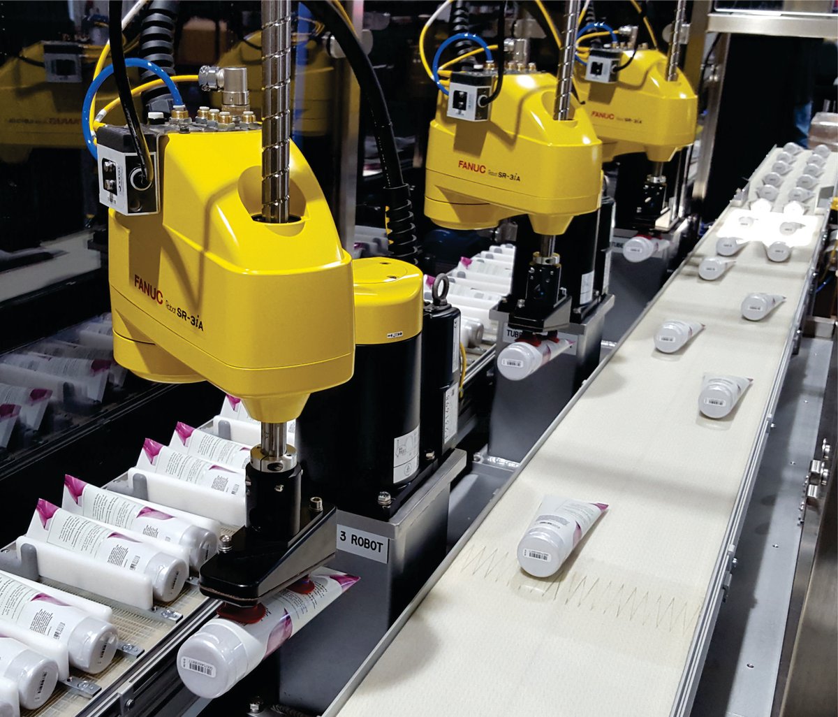 packagingworld's tweet image. &apos;A view to a fill&apos;: #Robotic #casepacker from @ESSTech uses #visiontechnology from @FANUCAmerica to collate tubes: buff.ly/2FqX2TG