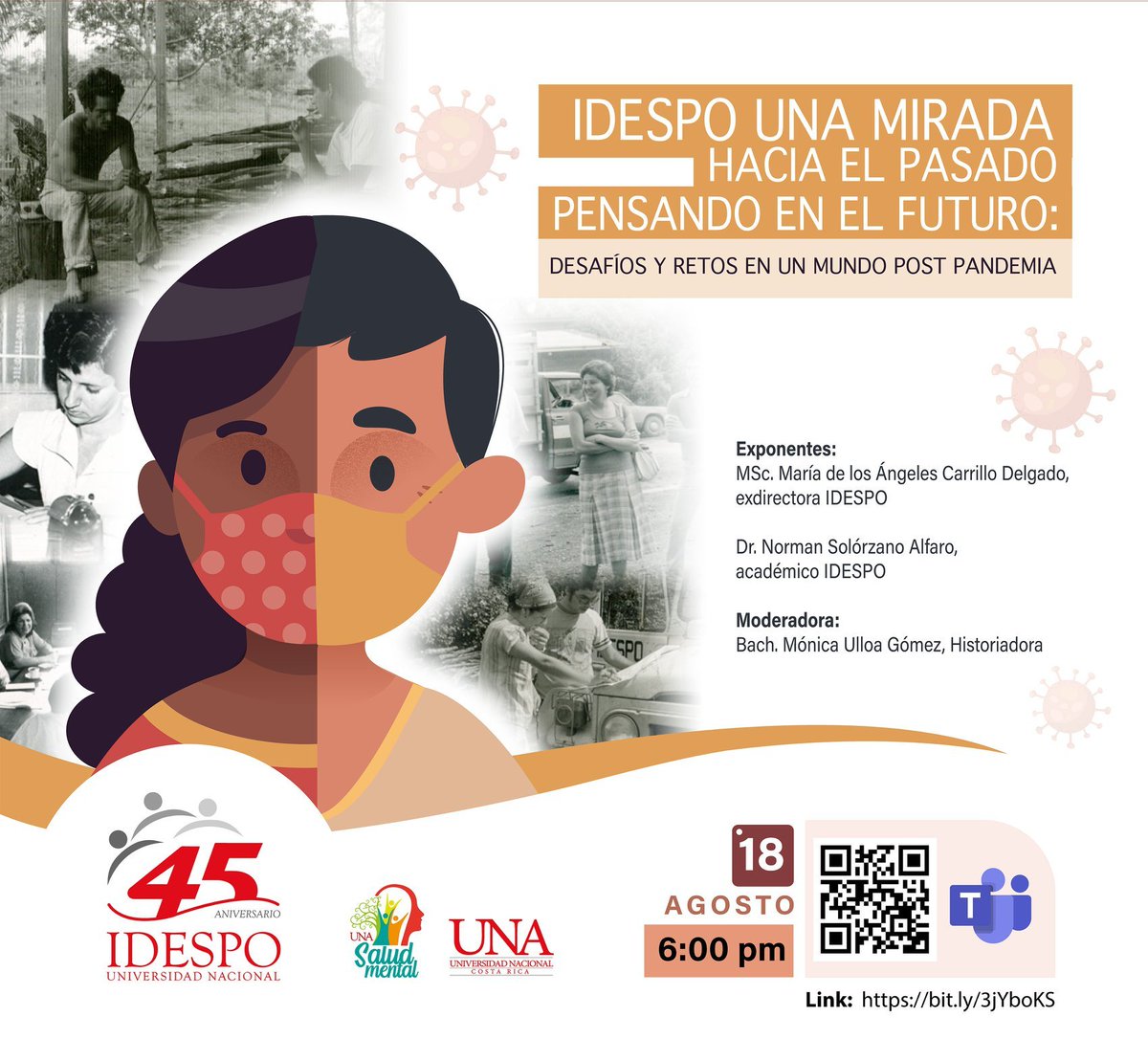 comunidadUNACR's tweet photo. El Instituto de Estudios Sociales en Población #Idespo, invita a la actividad inaugural de su 45 aniversario.
Tema: "IDESPO una mirada hacia el pasado pensando en el futuro: desafíos y retos en un mundo post #pandemia"
🗓️18 de agosto
⏲️6 p.m.
🔗https://t.co/GZLkoLbrEX https://t.co/mx8tIdByvP