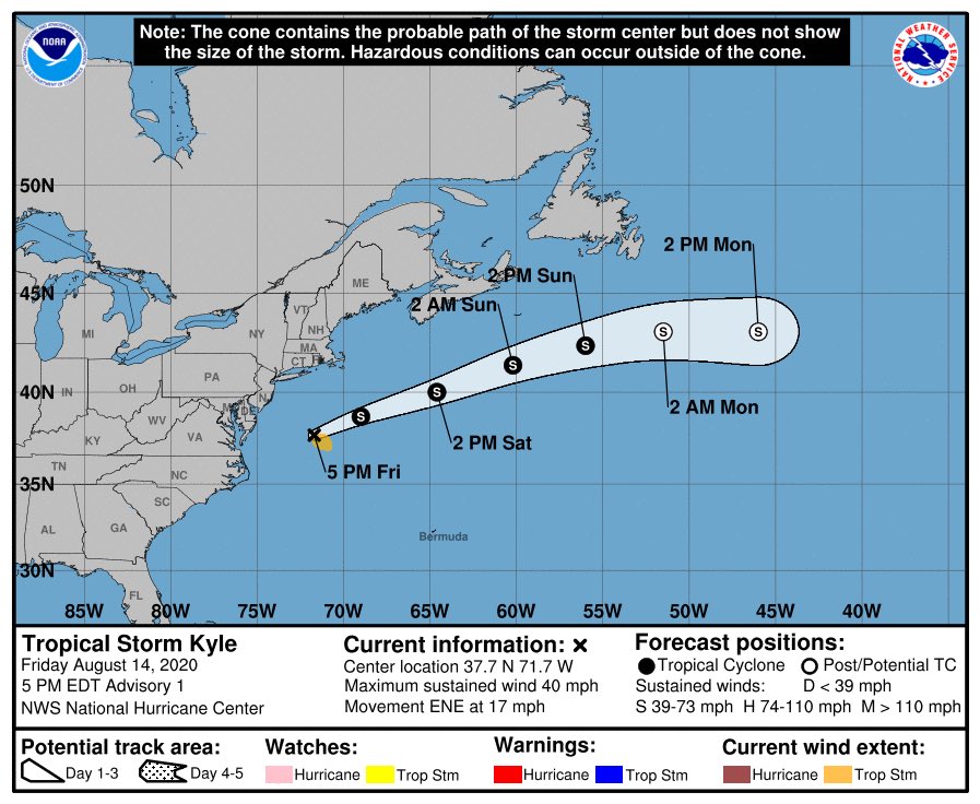 BREAKING: Tropical Storm Kyle forms in the Atlantic