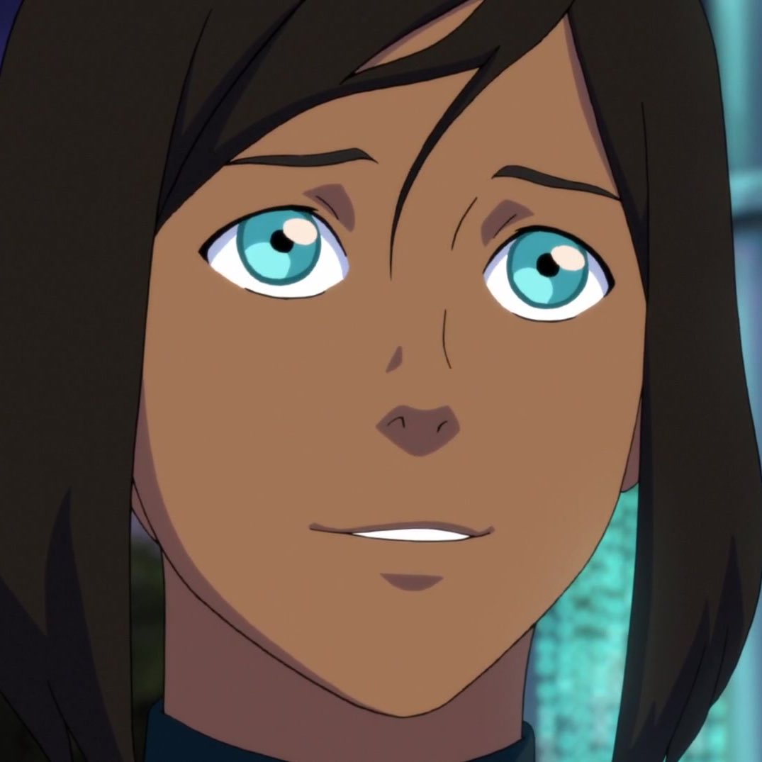 a thread of korra smiling but her smile gets bigger as you keep scrolling 