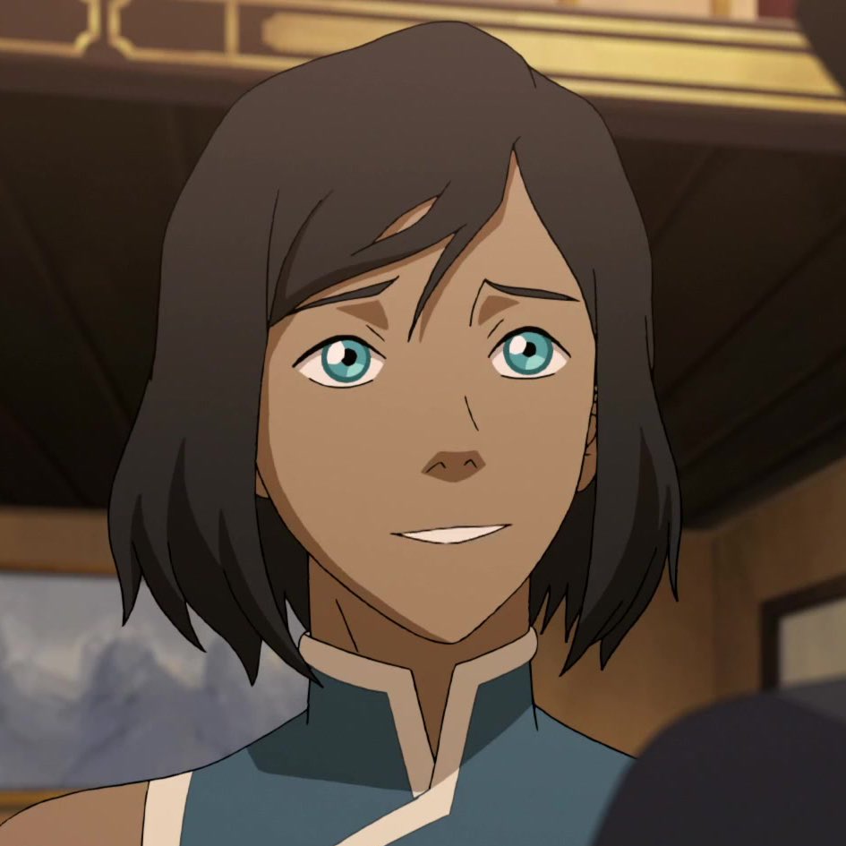 a thread of korra smiling but her smile gets bigger as you keep scrolling 