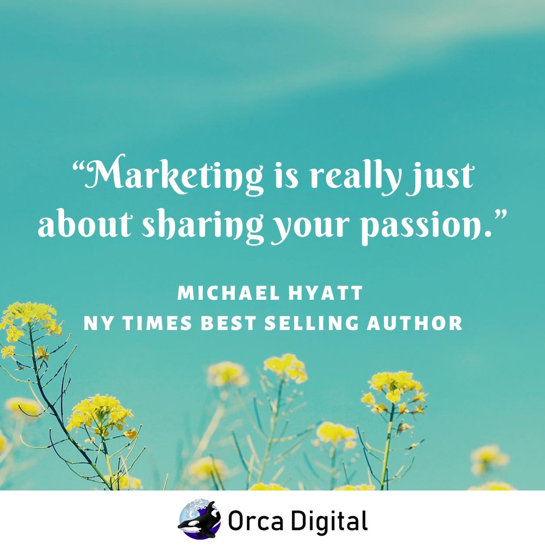 Orca_Digital_'s tweet photo. When it comes to marketing, you have to be passionate about the services or products you're selling if you ever want your users to have any interest in what your business has to offer! https://t.co/PUBydSJmvd