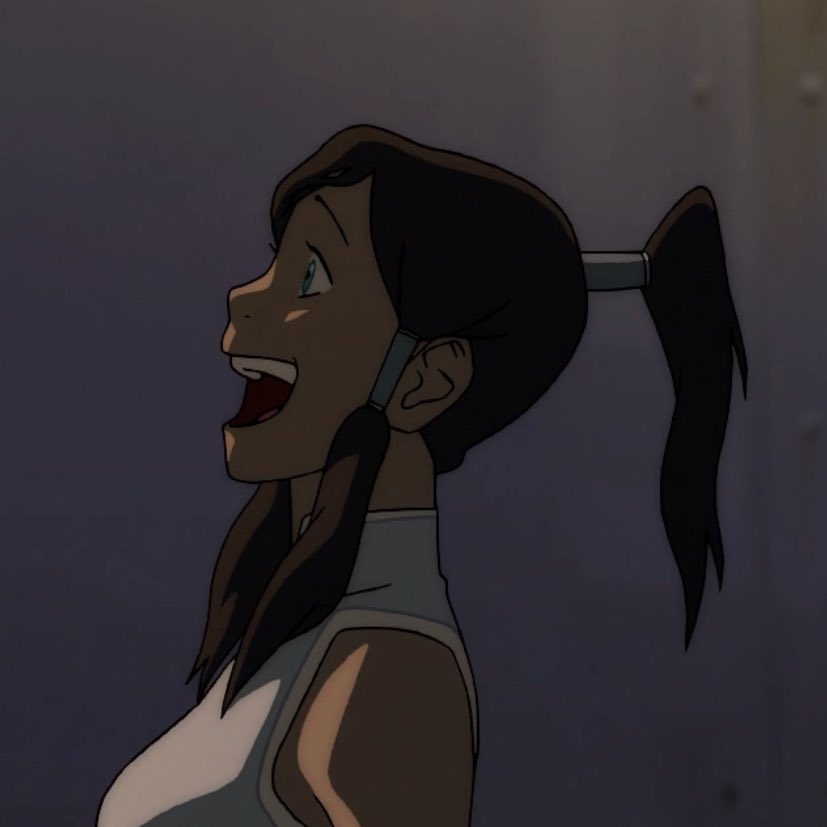 a thread of korra smiling but her smile gets bigger as you keep scrolling 