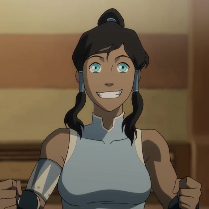 a thread of korra smiling but her smile gets bigger as you keep scrolling 