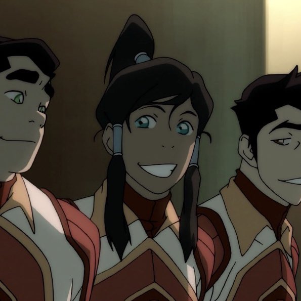 a thread of korra smiling but her smile gets bigger as you keep scrolling 