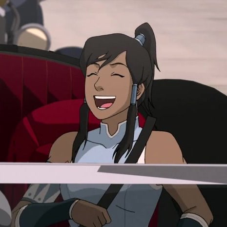 a thread of korra smiling but her smile gets bigger as you keep scrolling 