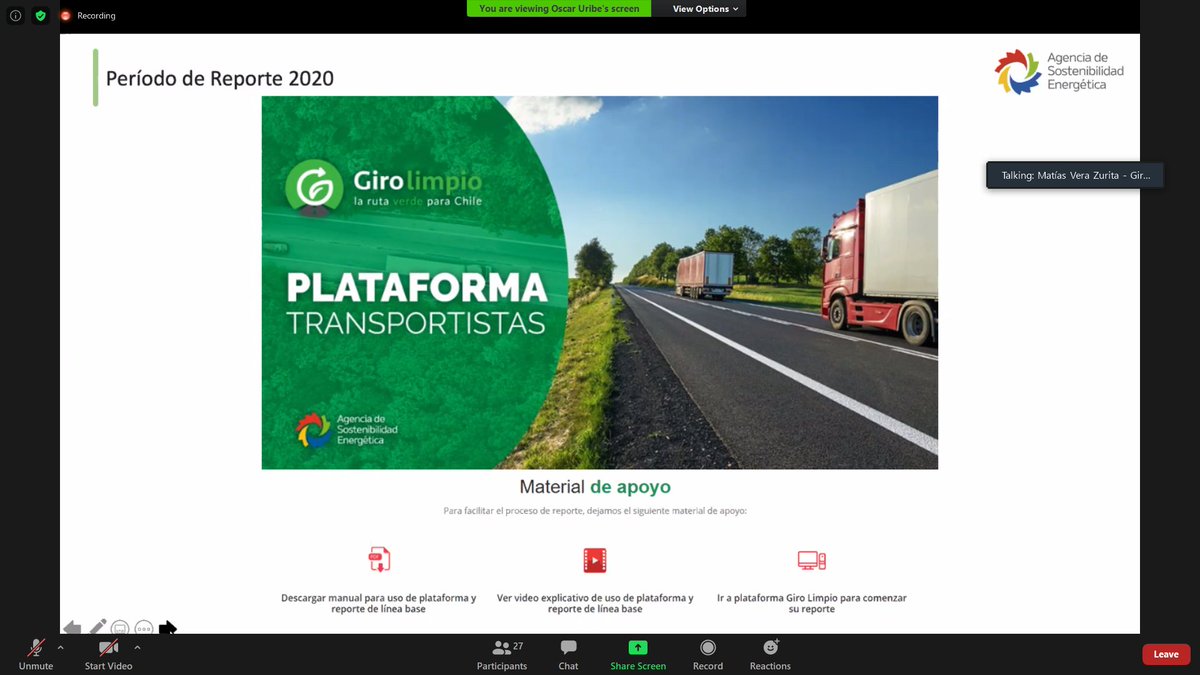 CETLOGChile's tweet photo. Ahora participamos en webinar de #GiroLimpio de la
@Agencia__SE para conocer cómo la telemetria aporta al control de la operación en el transporte🚛 #LogisticaSustentable https://t.co/ttXMFpVOPS