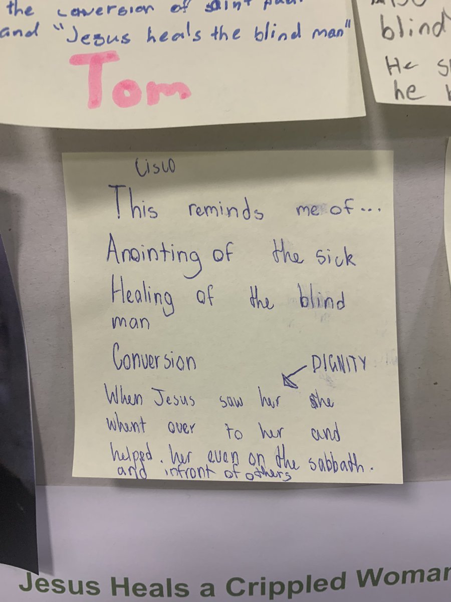 Probing questions, deep thinking, Scripture comes alive. Student Voice.