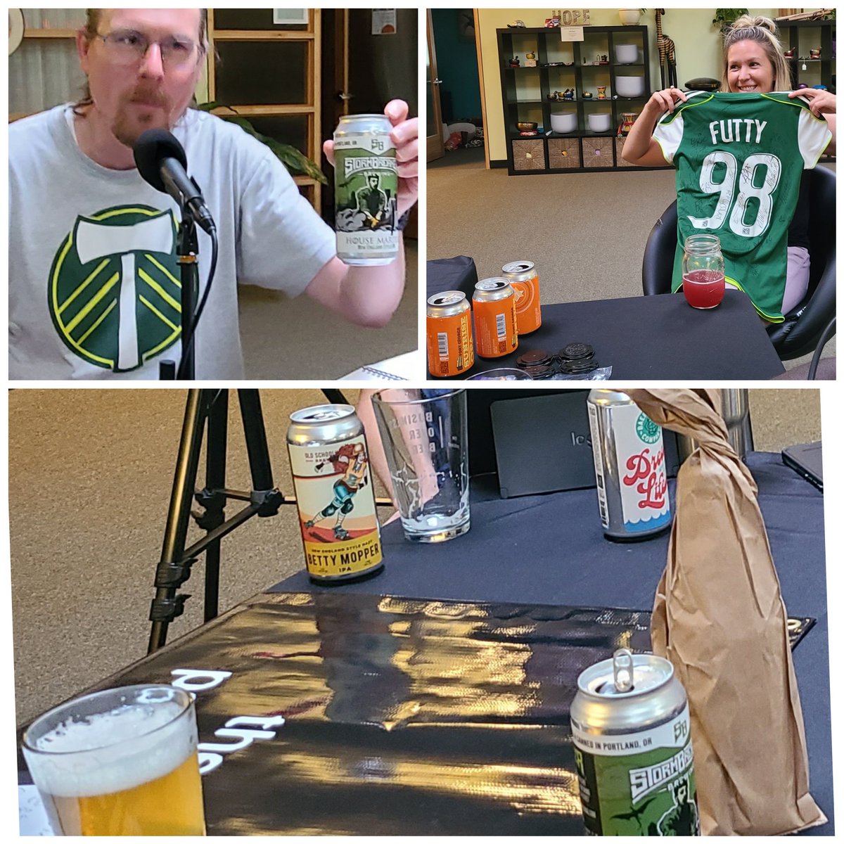 bizoverbeer's tweet photo. Episode #41 with our guest former @TimbersFC defenseman, Futty Danso featured brews from @BaerlicBrewing, @OldSchoolBrew @FortGeorgeBeer @StormBreakerPDX and @GiganticBrewing.  #PodernFamily #podcastlife #beeroclock 

https://t.co/FBdOCsIQVU https://t.co/7IKmEFjwus