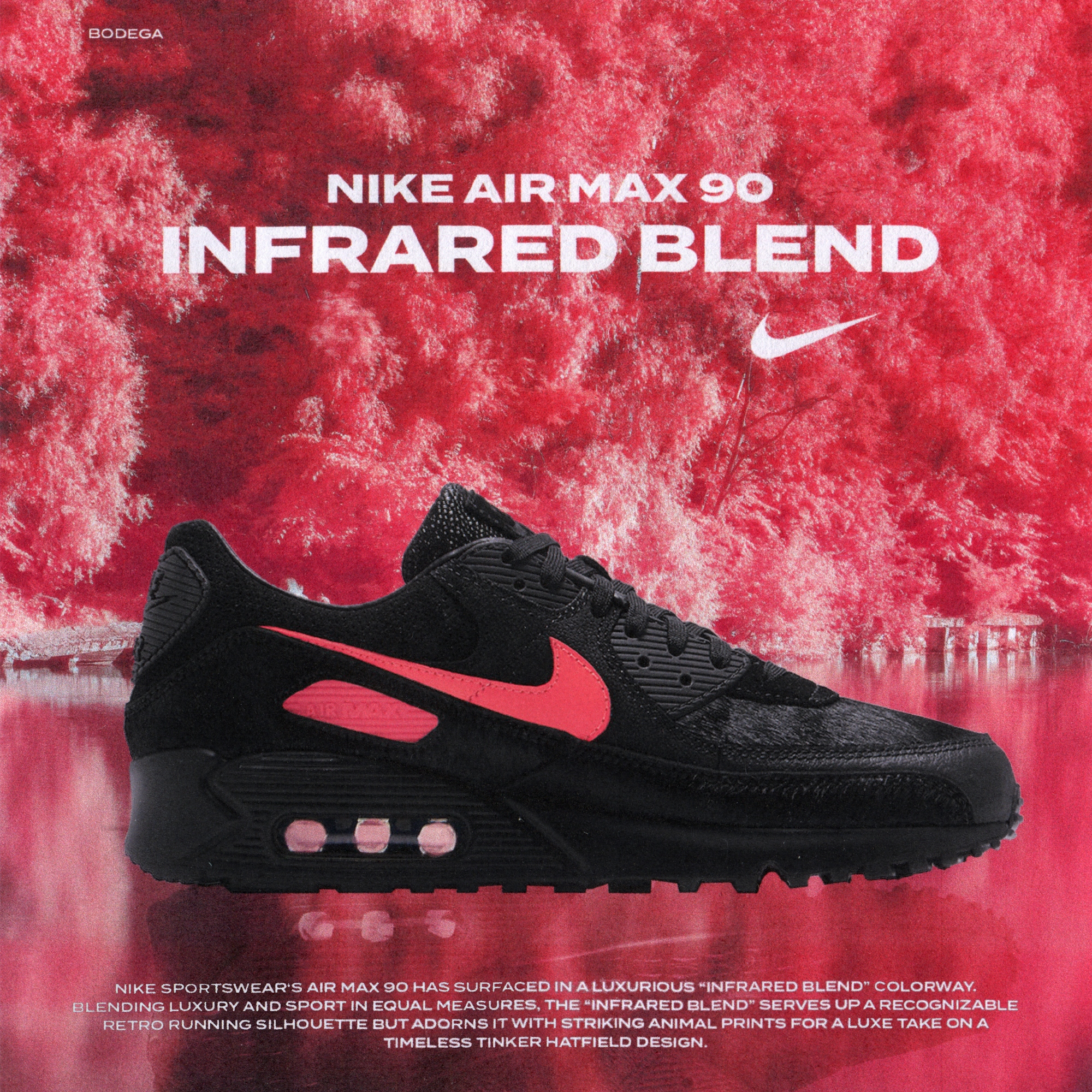 BODEGA on Twitter: "Nike Air Max 90 "Infrared Blend" release tomorrow, ($140) • Available online at EST on a first come, first served basis. Follow the link for more info -