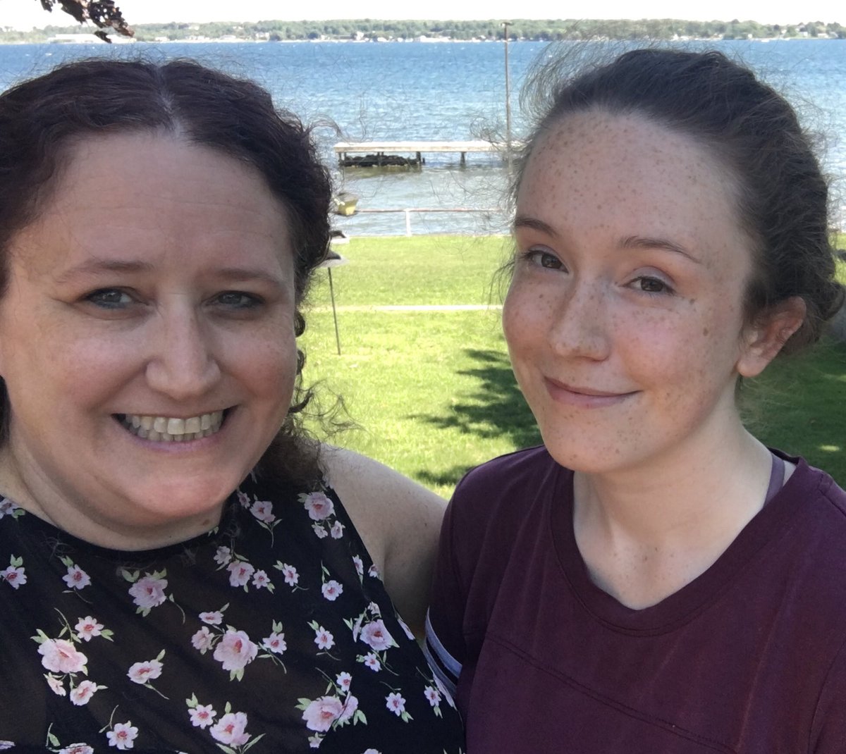 TepRichardson's tweet photo. After 340 days (who’s counting?) my girl is home from her @SprottSchool year in #Germany. So proud of her for finishing out her classes-taken in her third language-during a pandemic. I’m a #HappyMomma to self-isolate with her on the #StLawrenceRiver. #WhatATrooper @Carleton_U https://t.co/rbd581tsKO