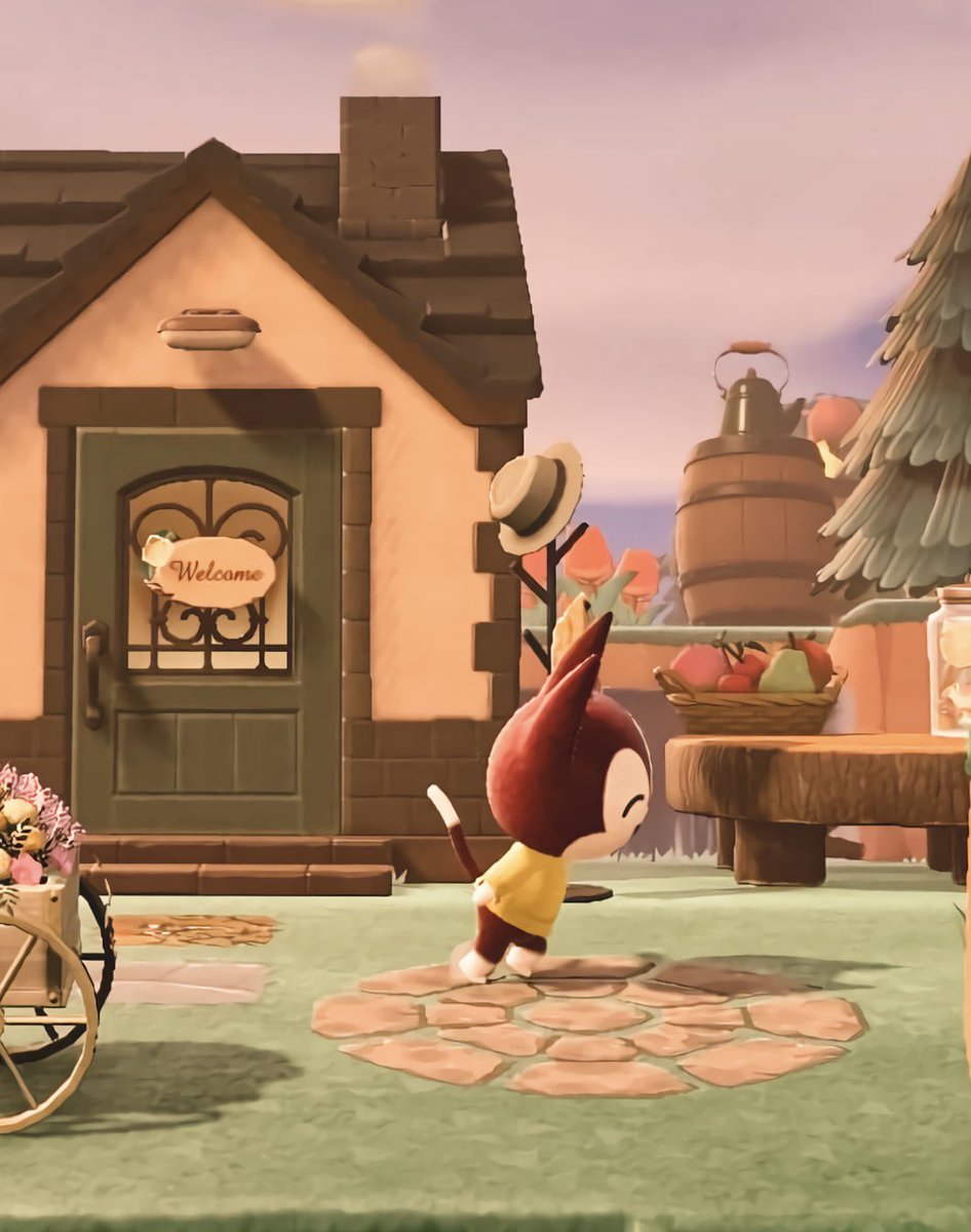 acnhsilverbay's tweet photo. rudy’s first day on silver bay &amp; he’s already making himself feel right at home! 💛 
— #acnh #animalcrossing https://t.co/e569rc3CsT