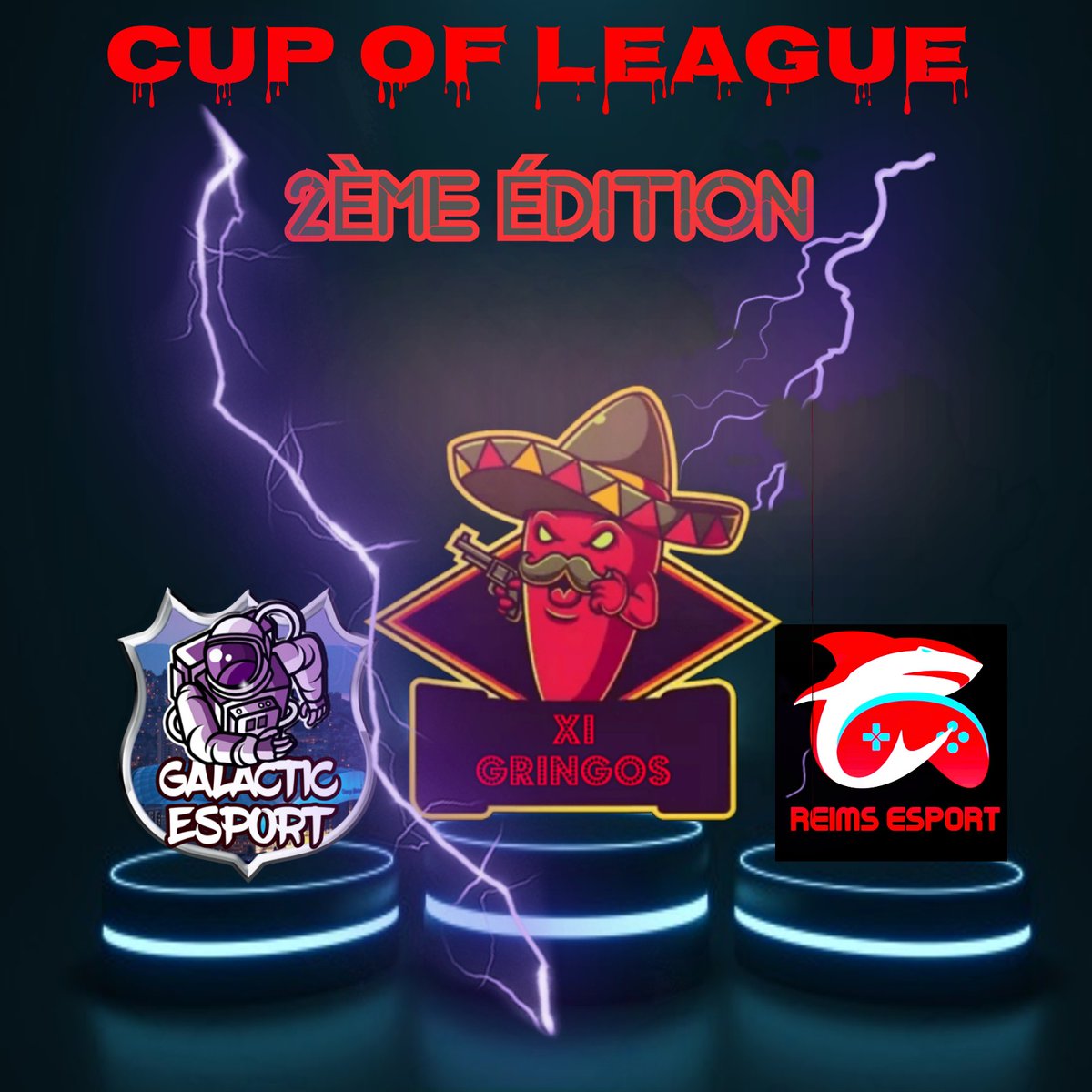 CUPOFLEAGUE1's tweet photo. 2ème édition @CUPOFLEAGUE1 

Podium

XI GRINGOS 🥇
@GALACTICESPORT_ 🥈
@ReimsEsport 🥉 https://t.co/ylW9VpIKVn