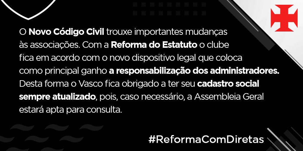 #reformacomdiretas #vasco