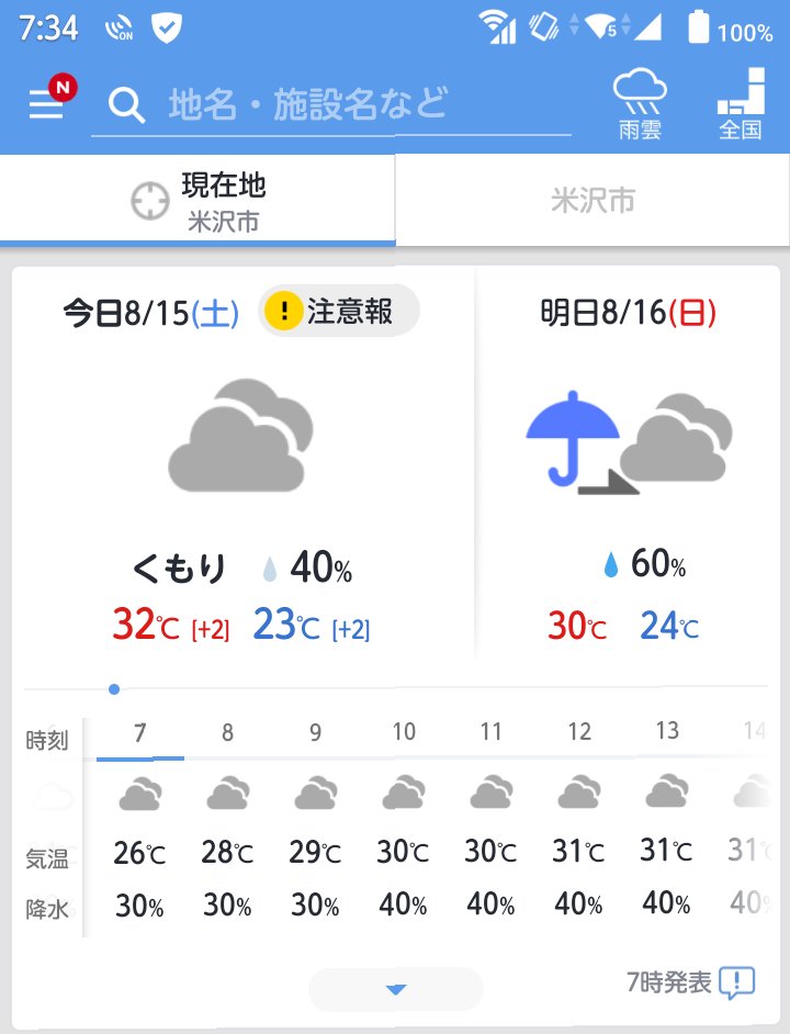上杉城史苑 おはようございます 今日の 米沢 は朝から曇り 一日中曇りのようですが 予想最高気温32 降水確率40 とちょい高め しかし テレビの天気予報では10 になってる どっち お盆休みも今日と明日の2日で終わりですね 皆様 コロナと熱中症