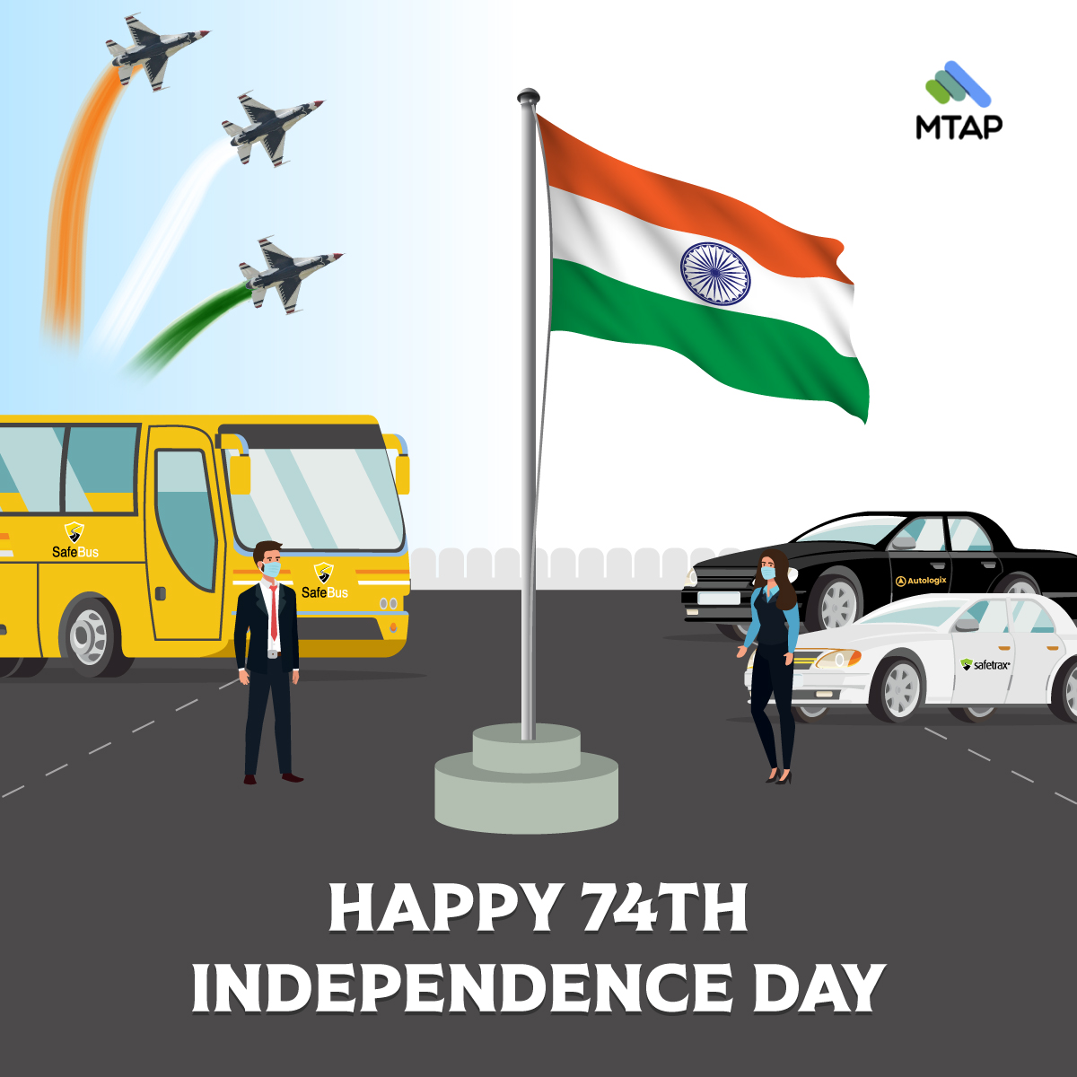 Team #safetrax wishes you all a #HappyIndependenceDay.

#transportautomation #employeesafety #safebus #autologix #mtap