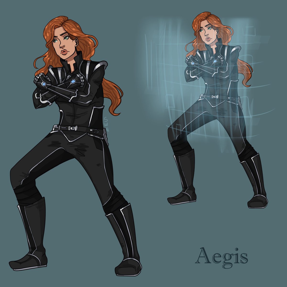 beewrites_wp's tweet image. Two new suit designs! This time for Jesse and Kelly! As always, both pieces were illustrated by @SpacewhaleHana