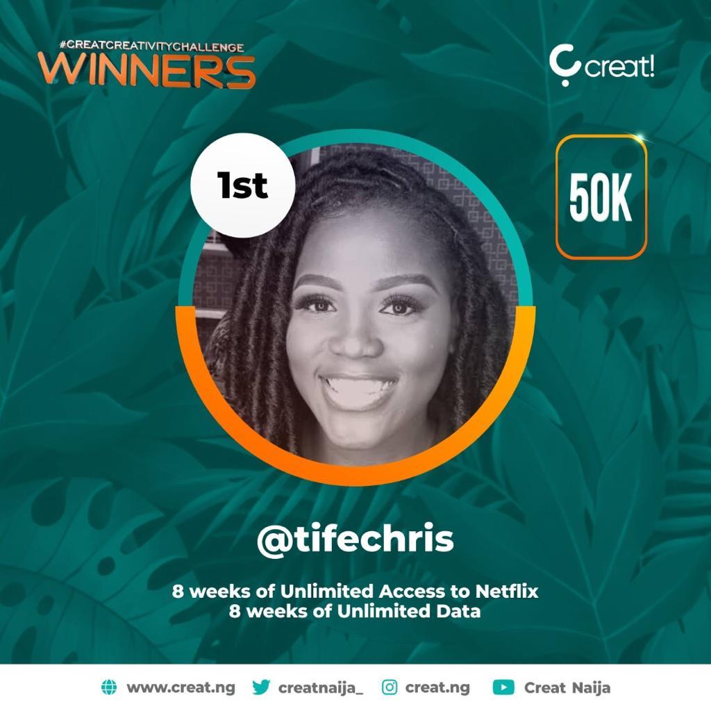 TifeChris's tweet photo. Wow🥺🥺🥺
I'm so grateful to God to grace this position 🥺❤.
God Bless @creat.ng
I'm honoured 🥺❤
Congratulations to all other winners❤🥺.I'm the happiest chelsea fan tonight
#creatng  🥺 #GOAT #Chelsea #BarcaBayern https://t.co/H0k3w4KTys