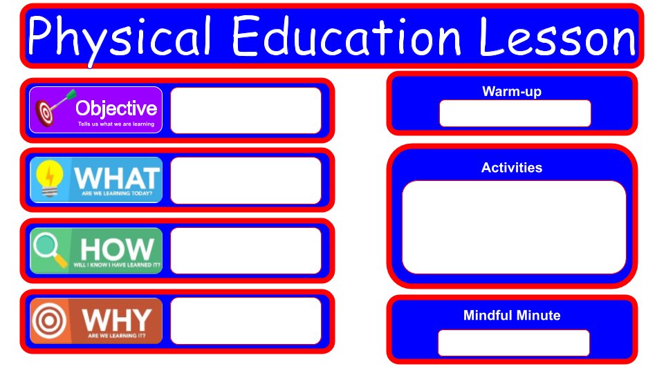 Coach Williams 🏀 (@coachwilliamspe) on Twitter photo Got our digital whiteboard ready. Thanks to <a href="/phys_educator/">ThePhysicalEducator.com</a> I based my board from your format. Also thanks to <a href="/physedreview/">Phys.Ed.Review</a> <a href="/JoeyFeith/">Joey Feith</a> <a href="/foes4sports/">Becky Foellmer - cbhpe.org</a> & <a href="/foes4sports/">Becky Foellmer - cbhpe.org</a> For sharing your resources and promoting great #physed resources on your websites. <a href="/BaileyBears05/">Bailey Station</a> Got our digital whiteboard ready. Thanks to <a href="/phys_educator/">ThePhysicalEducator.com</a> I based my board from your format. Also thanks to <a href="/physedreview/">Phys.Ed.Review</a> <a href="/JoeyFeith/">Joey Feith</a> <a href="/foes4sports/">Becky Foellmer - cbhpe.org</a> & <a href="/foes4sports/">Becky Foellmer - cbhpe.org</a> For sharing your resources and promoting great #physed resources on your websites. <a href="/BaileyBears05/">Bailey Station</a>