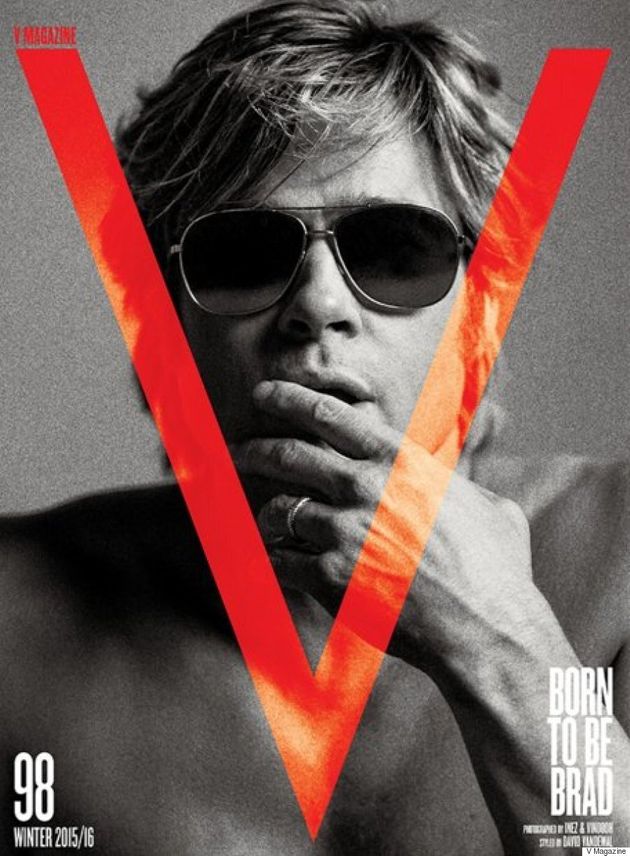 So, what do we think of Brad's close cut hair? I prefer shaggy haired Brad, tbh. Like this V Magazine cover.  #vulturemovieclub