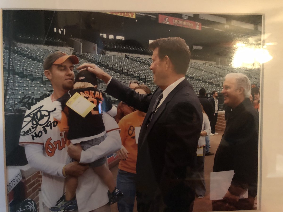 BradMSpence's tweet photo. @Oliviawitherite @masnOrioles How about an 11 year old son named Palmer. Here he is 8 years ago meeting his namesake thanks to @masnorioles #notbandwagon https://t.co/k2r6EynI14