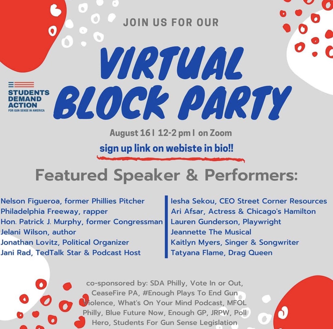 enough_gp's tweet photo. 🚨LINK IN BIO🚨 Join Enough GP, @DemandPa, @March4Philly, and other community activists at the virtual block party this Sunday! With 81 days till the election, we aren’t taking weekends off. This event is sure to spark inspiration and motivation to carry us to November. https://t.co/yhE93U3ZZN
