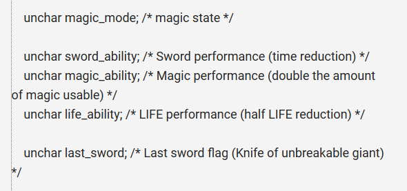 I decided to look into unused bytes in the save format.Apparently, along with the Great Fairy upgrades for double magic and defense, there used to be an upgrade for quicker sword attacks!(And going by the variable names, it seems single magic wasn't a fairy upgrade at first.)