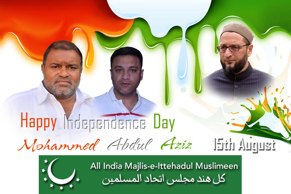 My love for my nation is worthiness. My love for my people is endless. All I desire for my country is happiness. Let me be the first person to wish you a special happy 74th Independence Day @asadowaisi
@aimim_national @iamakbarowaisi @YaserArafathMIM @shaik_hussam @iamzzeeshan