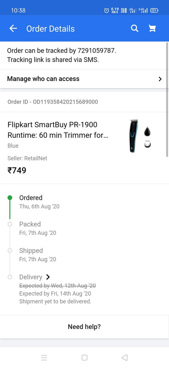 devopshelp's tweet image. @Flipkart when I will get my order, I am loosing my patience.
