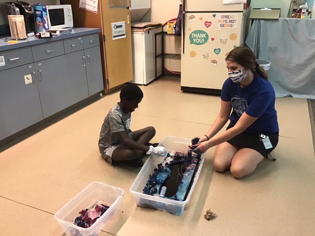 We had so much fun tie dying masks!! 
The students can’t wait to sell them next week! :)