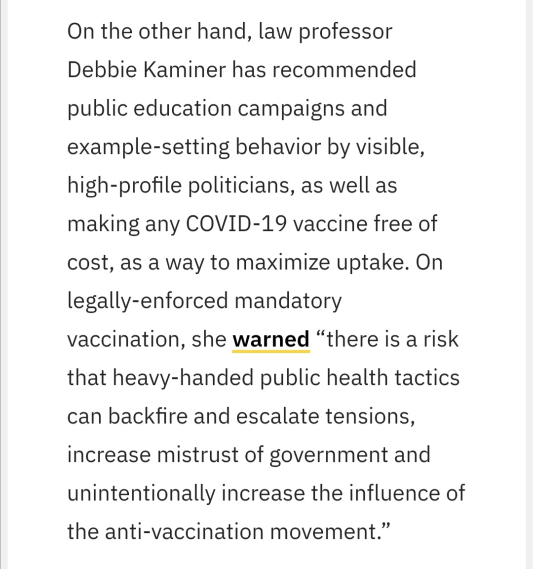 Snopes confirms that it is true that states have legal authority to jail or fine people who refuse Covid vaccine in the USA: https://www.snopes.com/fact-check/states-fine-prison-covid-vaccine/