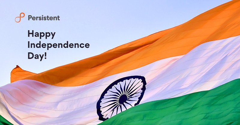 Persistentsys's tweet photo. Today we celebrate the glory of freedom. Wishing you peace and joy on India’s 74th #IndependenceDayIndia2020 https://t.co/wHu6yrQ6bF