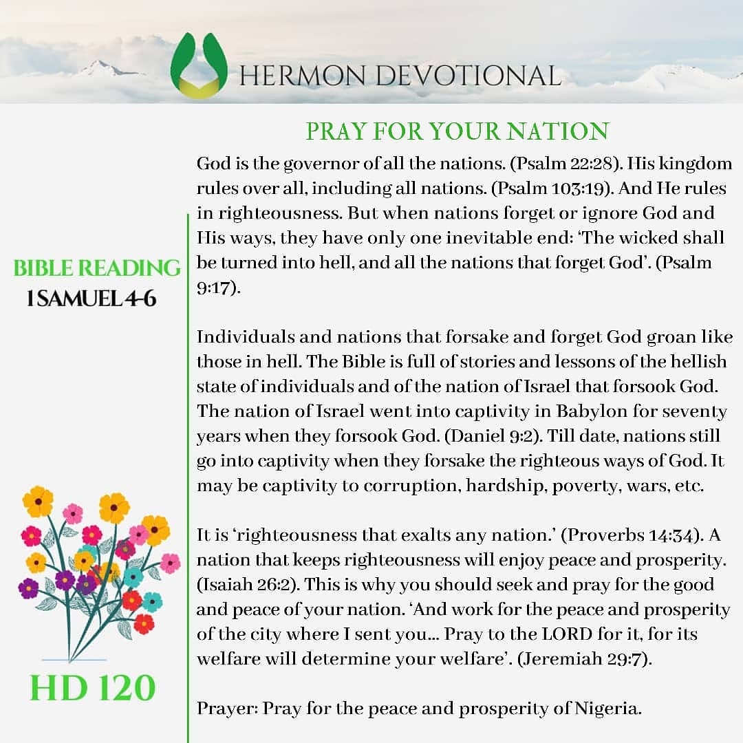 PNikemefuna's tweet photo. PRAY FOR YOUR NATION
#hermondevotional
#prayforyournation
@HermonCentre https://t.co/lUMoIQqKSS