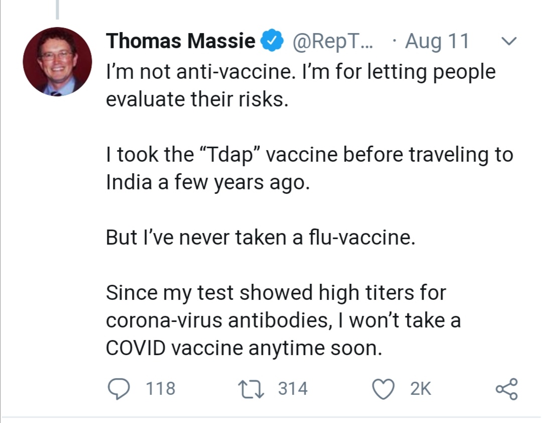 Kentucky State Representative  @RepThomasMassie speaks out about a mandatory COVID vaccine :