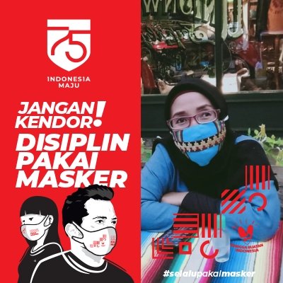 Hi_Quds's tweet photo. Gaes..jangan sampai kendor pake maskernya ya. Ingat virus corona masih ada dan nyata. Kalian masih setia pakai masker kan @mba_diahworo
@grandysofia @daffana
#selalupakaimasker
#BloggerCare
#HUT75RI
@bloggercrony @KemenkesRI https://t.co/bXFAULBtPH
