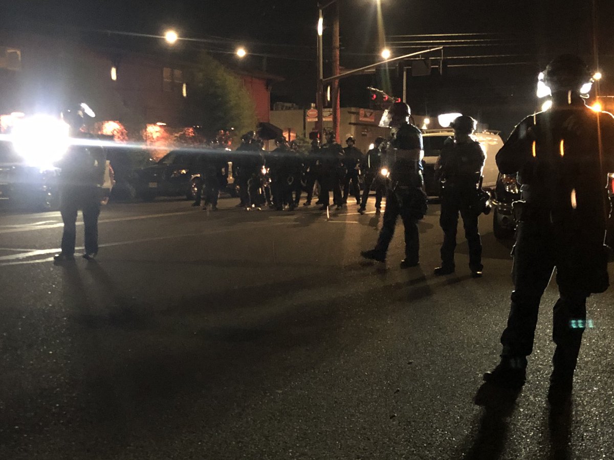 A lot of riot cops out. Weird for this many to respond to a march that only just started.  #blacklivesmatter        #protest  #pdx  #Portland  #Oregon  #BLM  #acab  #PortlandProtests  #PDXprotests  #PortlandStrong