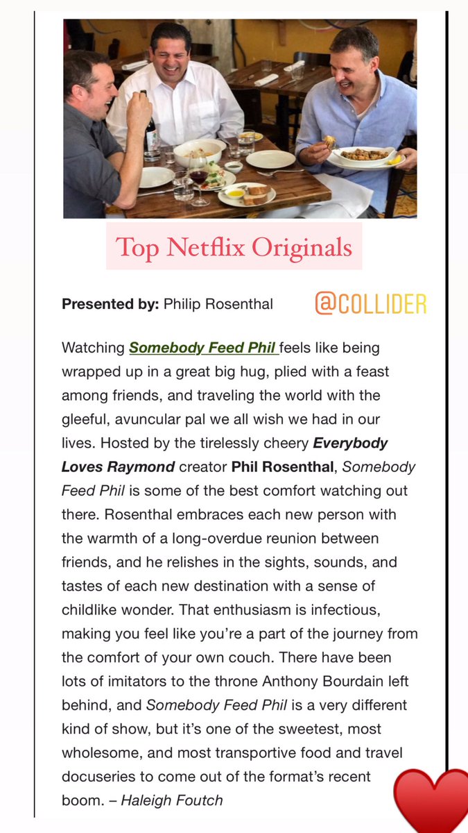 PhilRosenthal's tweet photo. Thanks @Collider ♥️ https://t.co/4Nf9hDdmva