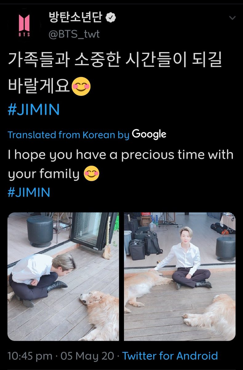 Family is important. Jimin ah you are too sweet 