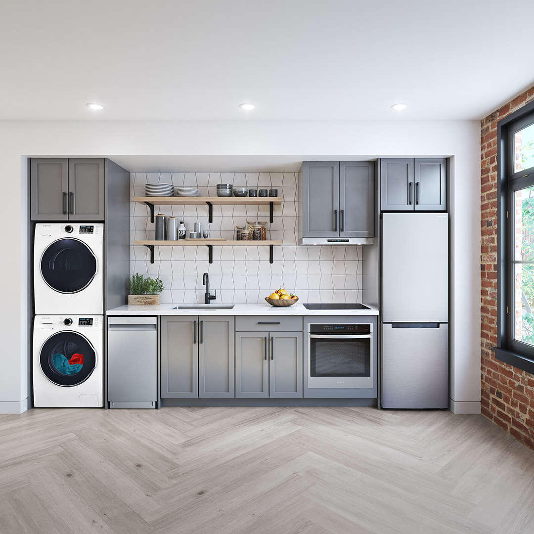 #SmallSpace living. Is laundry in the kitchen efficient or your worst nightmare?