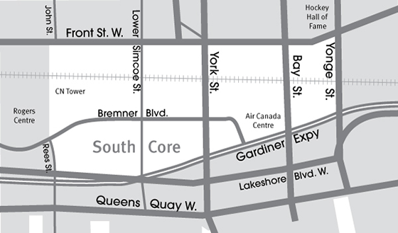 In the 1990s, the city built a new street called Lower Simcoe between the newly-created Bremner Boulevard and Queen's Quay. On August 6, 2009, Toronto City Council approved the renaming of the short section of Simcoe between Front and Station Streets to Lower Simcoe Street. 3/3