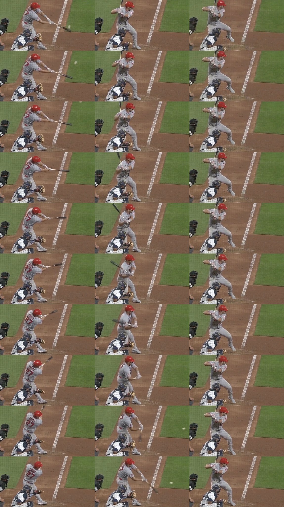 自販機 マイク トラウト 打撃フォーム 連続写真 ぜんっぜん打つポイント変わりないね T Co Nnlusczora Twitter