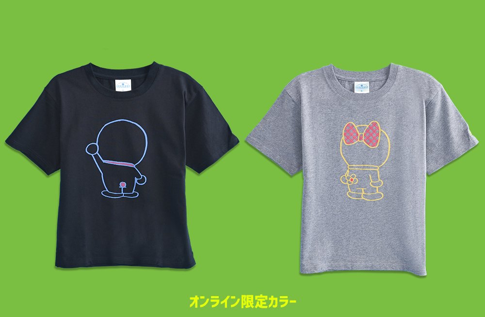 「ドラえもん未来デパート限定のTシャツコレクションが新発売!未来デパート オンライ」|【ドラえもん公式】ドラえもんチャンネルのイラスト