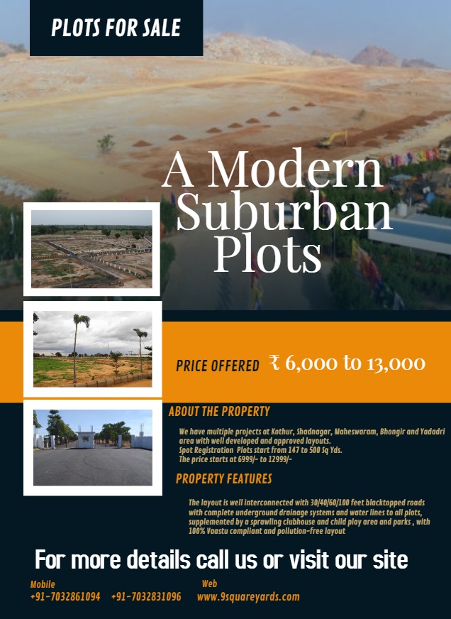 BhanuAssociate's tweet image. HMDA | DTCP |YTDA Approved plot for sale at Hyd with clear Title Range start from 5K to 13.5K
More: +91-7032861096 | 9640432934 and visit : 9squareyards.com
#9squareyards #openplotforsale #openplotathyderbad #plotatshadnagar #plotsatkothur #plotatmaheswaram #plotsatyadadri