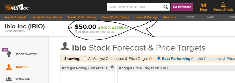 The reason why  $ibio dropped from $4.76 on 8/5 to now is that the following Russia Vaccine came out and the rookie bio sector a huge hit, Dart selling most of his shares that he had (25% to 5% remaining), Trump announcing funding for a few companies that have Covid vaccines going