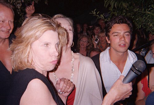 crystalvisionsx's tweet photo. i would’ve done anything to be at the mamma mia wrap party https://t.co/sbHrJkLfN1