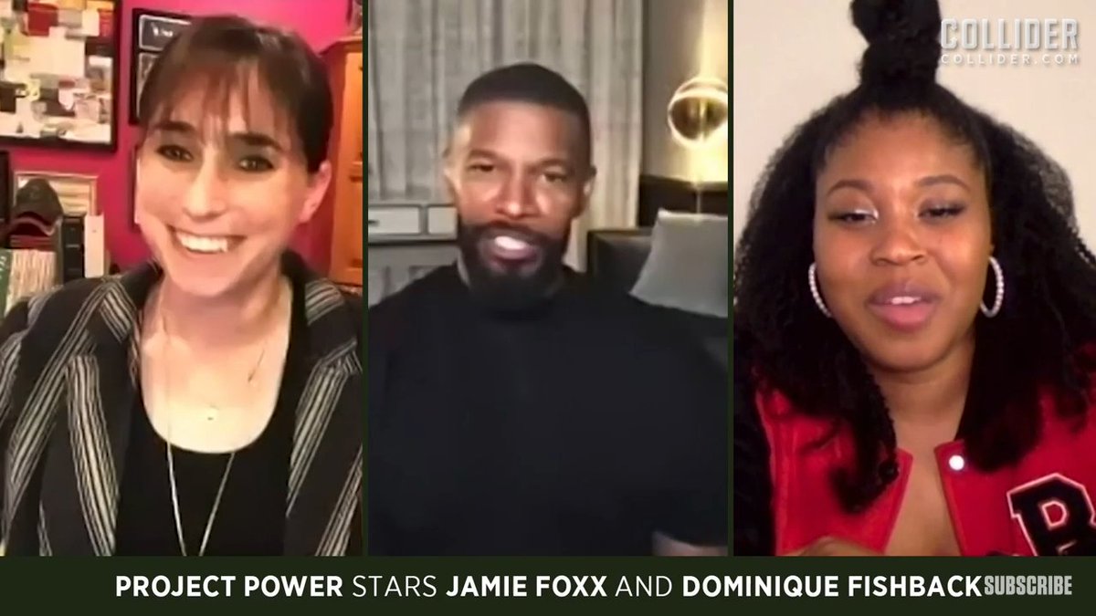 SteveCalderon85's tweet photo. #ColliderInterviews - Perri Nemiroff chatted with #ProjectPower stars, @iamjamiefoxx and @Domfishback. Get to know Fishback a little more and hear why the film's script encouraged Foxx to jump back into the superhero genre. The film is on @netflix now!
➡️ https://t.co/dBsjldlzVl https://t.co/LzaHSltGG5