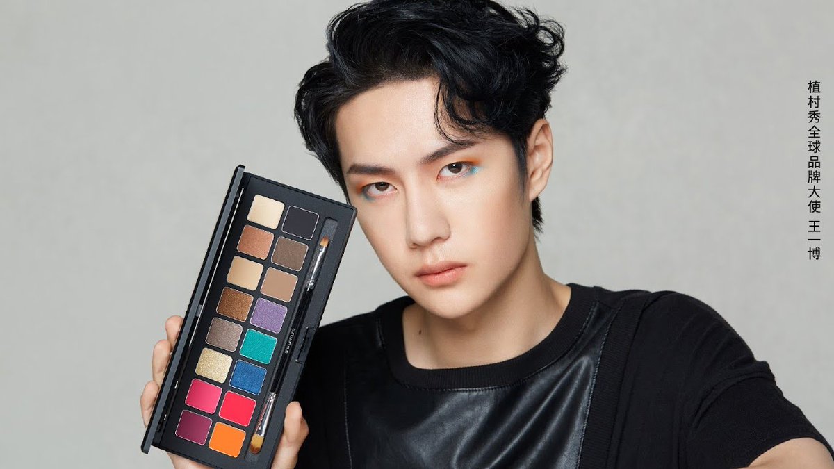 02-Shu Uemura; Global Brand Ambassador.It was announced on 24 January 2019.Wang Yibo's popularity skyrocketed in 2018. Since then, he has often topped the list with #王一博的眼妆# (eye makeup)Link to commercial video:
