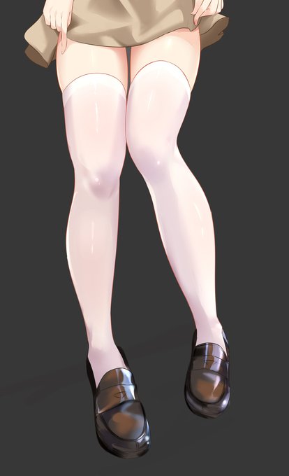 大腿 #女の子 #白ニーソ #魅惑のふともも  