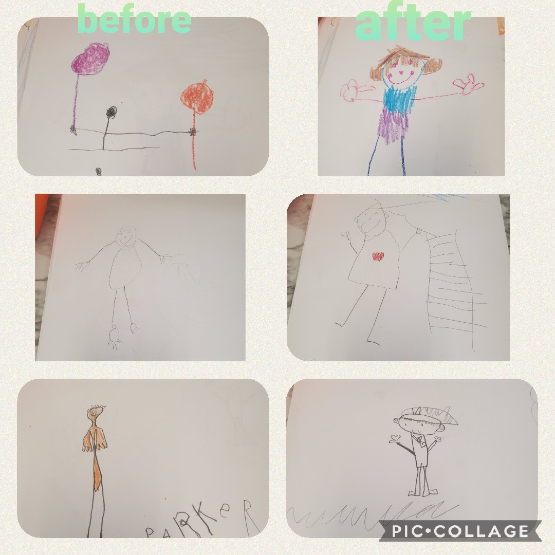 Mat man has always been my favorite to teach SS how to draw themselves with detail. Just look at the before and after. 🤩